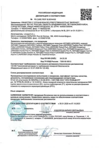 Сертификат соответствия - композитной черепица AeroDek в пгт Колюбакино